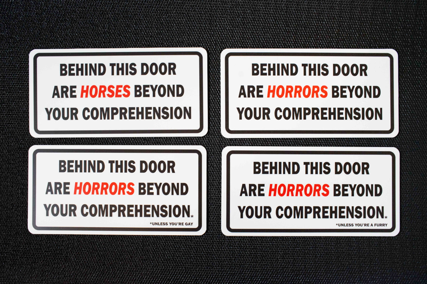 Horrors/Horses Beyond Your Comprehension Aluminum Sign