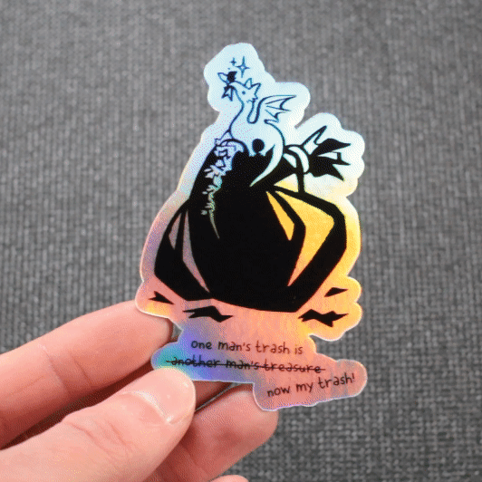 One Man's Trash Holographic Sticker