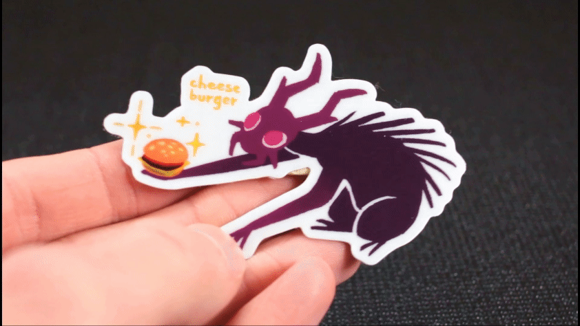 Cheese Burger holographic sticker
