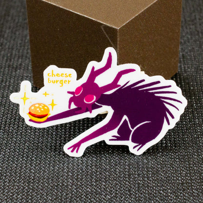Cheese Burger holographic sticker