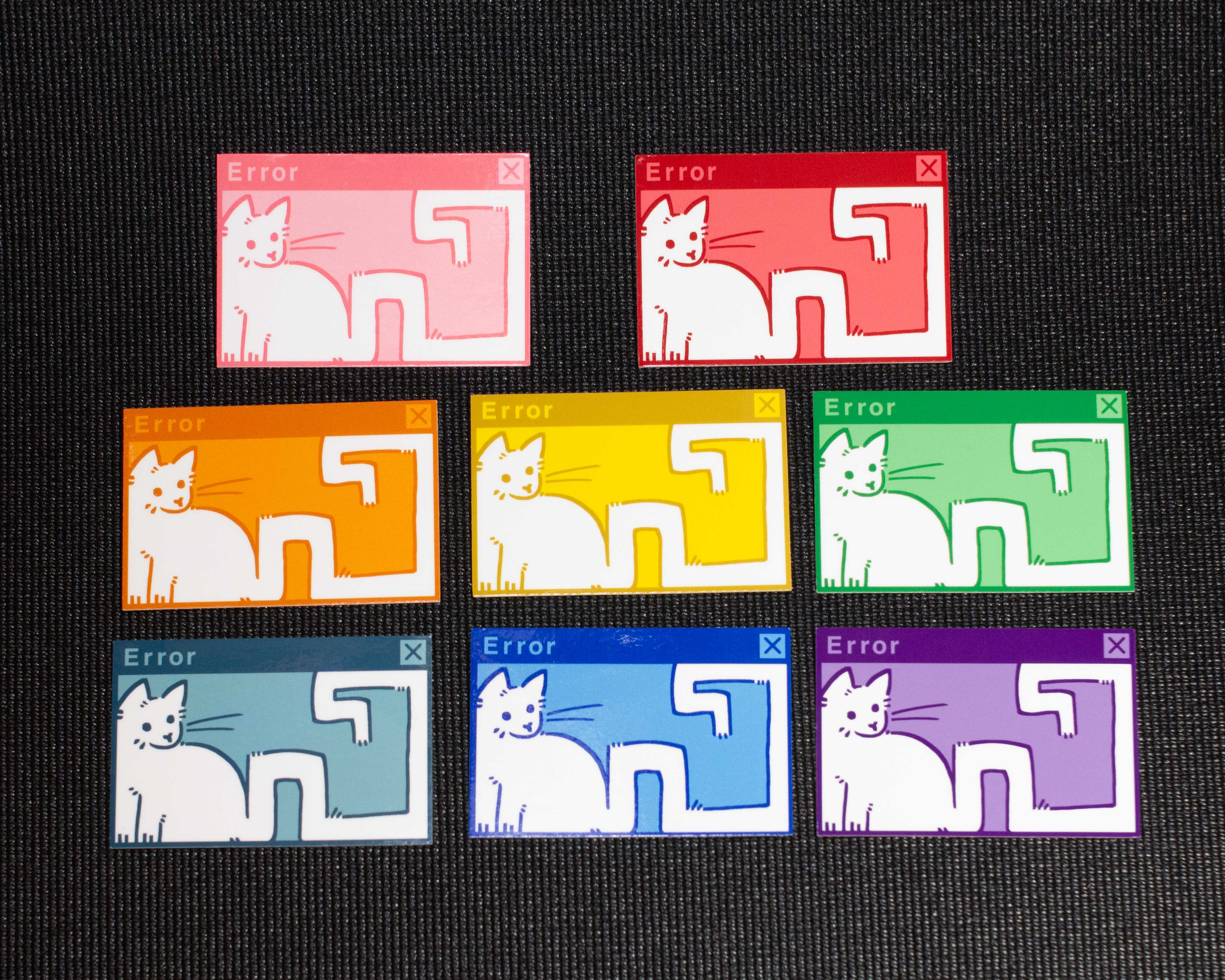 Error Cat Error Cat Sticker – Bird Bot Print Shop